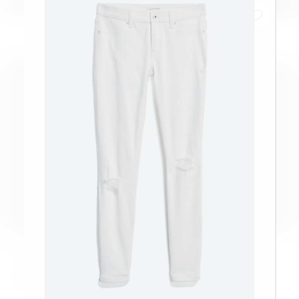 Lila Ryan Women's White Jeans - Distressed